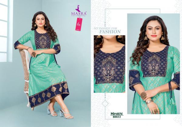 Mayra Mirakhi Rayon Ethnic Wear Anarkali Kurti Collection